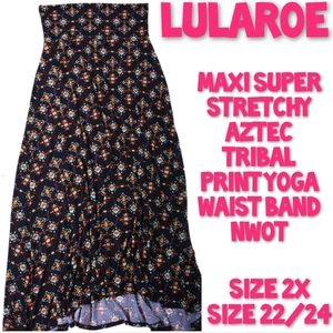 Lularoe Tribal Maxi Skirt Size 2X NWOT